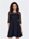 ONLLIVA 3/4 LACE MIX DRESS CS WVN night sky