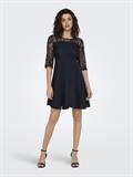 ONLLIVA 3/4 LACE MIX DRESS CS WVN night sky