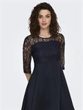 ONLLIVA 3/4 LACE MIX DRESS CS WVN night sky