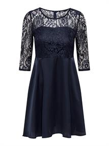 ONLLIVA 3/4 LACE MIX DRESS CS WVN night sky