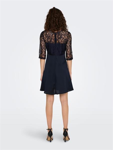 ONLLIVA 3/4 LACE MIX DRESS CS WVN night sky