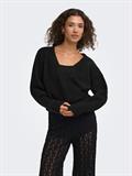 ONLLIVA LS V-NECK WRAP KNT black