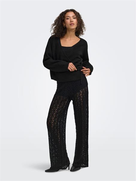 ONLLIVA LS V-NECK WRAP KNT black
