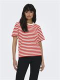 ONLLIVINA S/S STRIPE TEE JRS NOOS bonbon