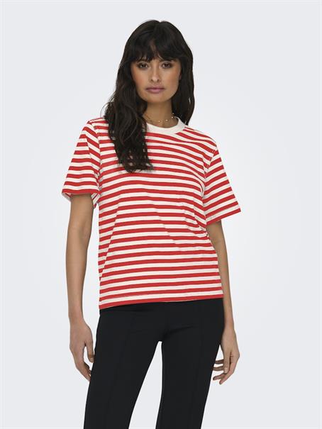 ONLLIVINA S/S STRIPE TEE JRS NOOS bonbon