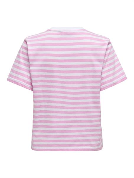 ONLLIVINA S/S STRIPE TEE JRS NOOS bonbon