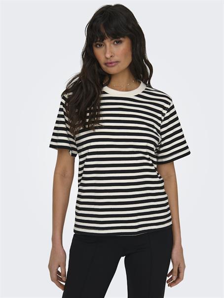ONLLIVINA S/S STRIPE TEE JRS NOOS weiß1