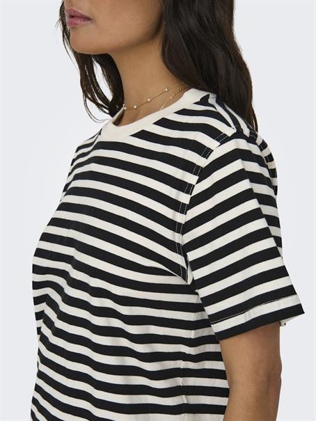 ONLLIVINA S/S STRIPE TEE JRS NOOS weiß1