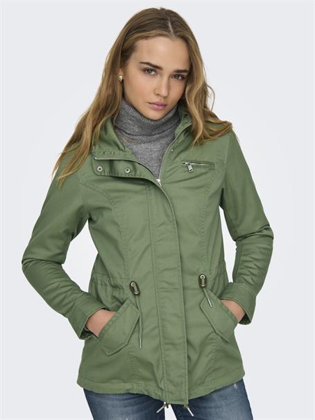 ONLLORCA LIFE CANVAS PARKA CC OTW hedge green