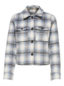 ONLLOU SHORT CHECK JACKET OTW NOOS pumice stone 2