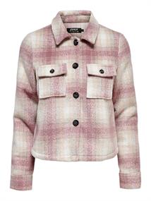 ONLLOU SHORT CHECK JACKET OTW NOOS pumice stone 5