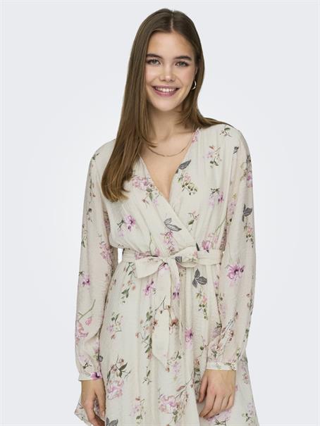 ONLLUCCA L/S WRAP DRESS PTM pumice stone
