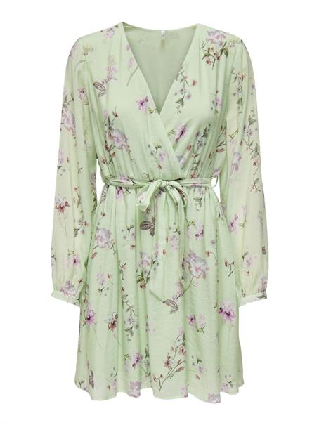 ONLLUCCA L/S WRAP DRESS PTM subtle green