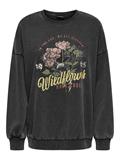 ONLLUCINDA L/S OVERSIZE WILD O-NECK SWT black