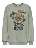 ONLLUCINDA L/S OVERSIZE WILD O-NECK SWT hedge green