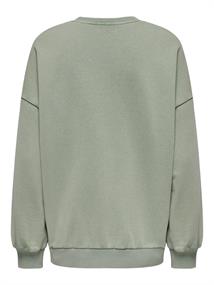 ONLLUCINDA L/S OVERSIZE WILD O-NECK SWT hedge green