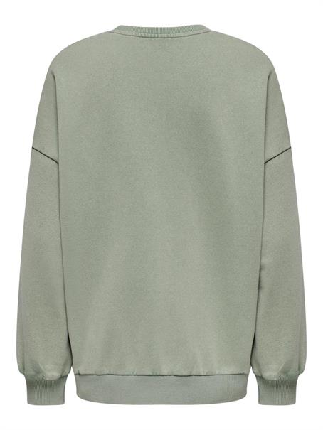 ONLLUCINDA L/S OVERSIZE WILD O-NECK SWT hedge green