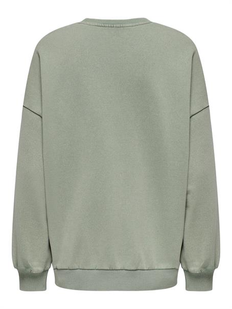 ONLLUCINDA L/S OVERSIZE WILD O-NECK SWT hedge green