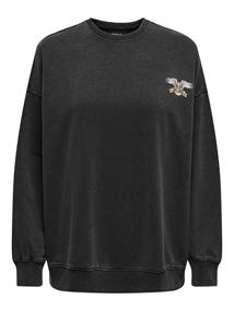 ONLLUCINDA L/S TAMED O-NECK BOX SWT black