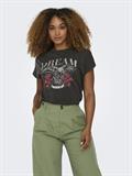 ONLLUCY LIFE S/S ROSES TOP BOX JRS black