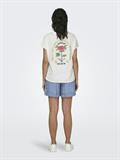 ONLLUCY LIFE S/S ROSES TOP BOX JRS cloud dancer