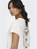 ONLLUCY LIFE S/S ROSES TOP BOX JRS cloud dancer