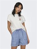 ONLLUCY LIFE S/S ROSES TOP BOX JRS cloud dancer
