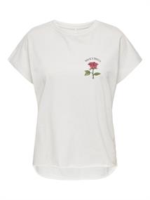 ONLLUCY LIFE S/S ROSES TOP BOX JRS cloud dancer