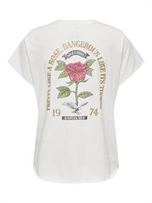 ONLLUCY LIFE S/S ROSES TOP BOX JRS cloud dancer
