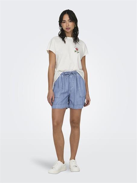 ONLLUCY LIFE S/S ROSES TOP BOX JRS cloud dancer