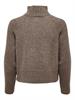 ONLMACADAMIA L/S HIGHECK PULLOVER BF KNT taupe gray