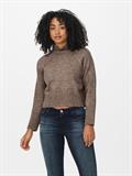 ONLMACADAMIA L/S HIGHECK PULLOVER BF KNT taupe gray