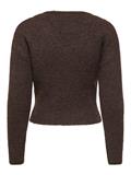 ONLMAGGIE LS LACE MIX CROSS ONECK KNT coffee bean