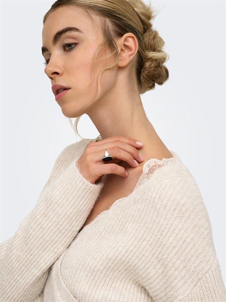 ONLMAGGIE LS LACE MIX CROSS ONECK KNT island fossil