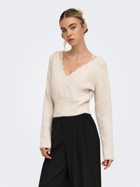 ONLMAGGIE LS LACE MIX CROSS ONECK KNT island fossil