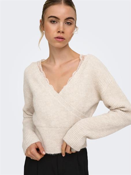 ONLMAGGIE LS LACE MIX CROSS ONECK KNT island fossil