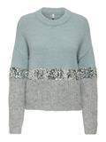 ONLMAINE LIFE LS SEQUIN BLOCK O-NECK KNT arona