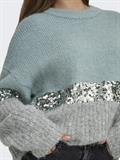 ONLMAINE LIFE LS SEQUIN BLOCK O-NECK KNT arona