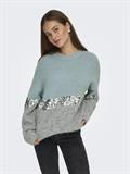 ONLMAINE LIFE LS SEQUIN BLOCK O-NECK KNT arona