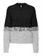 ONLMAINE LIFE LS SEQUIN BLOCK O-NECK KNT black