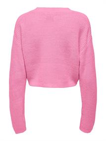 ONLMALAVI L/S CROPPED PULLOVER KNT NOOS begonia pink