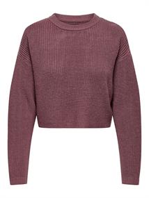 ONLMALAVI L/S CROPPED PULLOVER KNT NOOS rose brown
