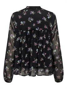 ONLMALINA LIFE L/S LACE TOP PTM black