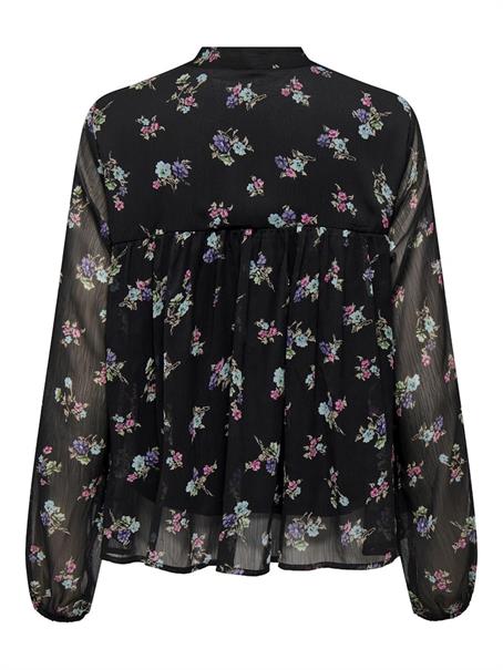 ONLMALINA LIFE L/S LACE TOP PTM black