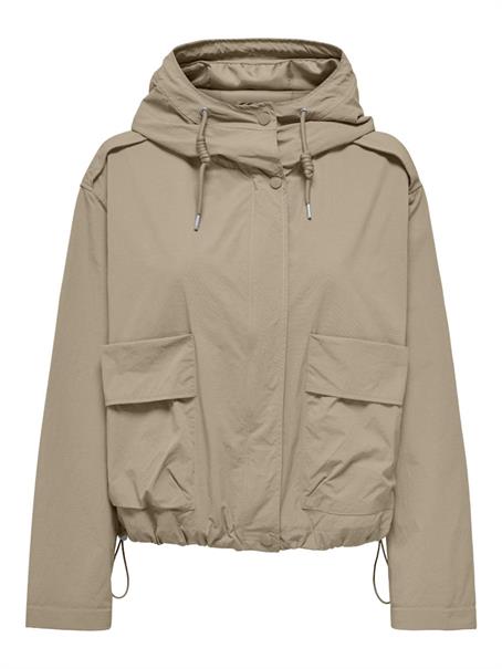 ONLMAMBA SHORT PARKA JACKET CC OTW white pepper