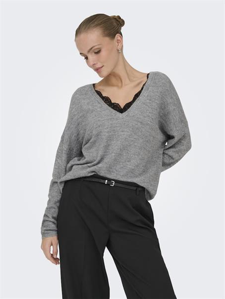 ONLMANIFESTA LS REVERSIBLE KNT NOOS light grey melange