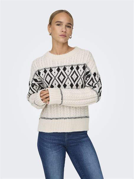 ONLMARENT L/S PULLOVER KNT NOOS cloud dancer
