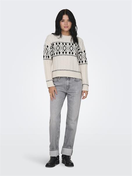 ONLMARENT L/S PULLOVER KNT NOOS cloud dancer