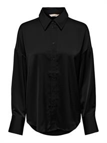 ONLMARTA LS OVERSIZE SATIN SHIRT WVN black