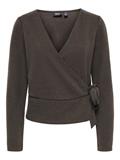 ONLMATTY WRAP CARDIGAN CS SWT chocolate torte